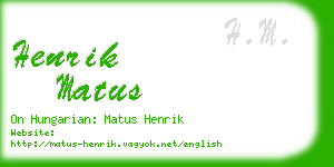 henrik matus business card